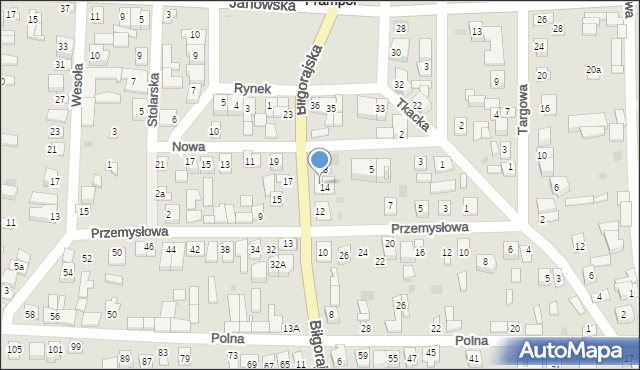 Frampol, Biłgorajska, 16, mapa Frampol