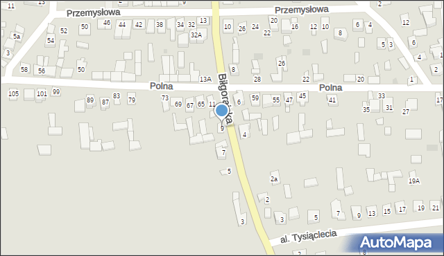 Frampol, Biłgorajska, 9, mapa Frampol