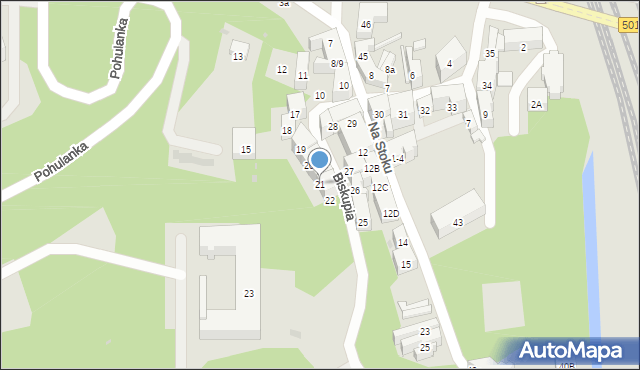 Gdańsk, Biskupia, 21, mapa Gdańska