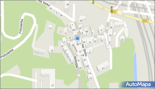 Gdańsk, Biskupia, 29, mapa Gdańska