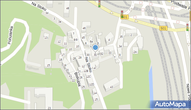 Gdańsk, Biskupia, 31, mapa Gdańska