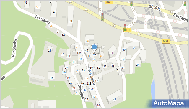 Gdańsk, Biskupia, 8a, mapa Gdańska