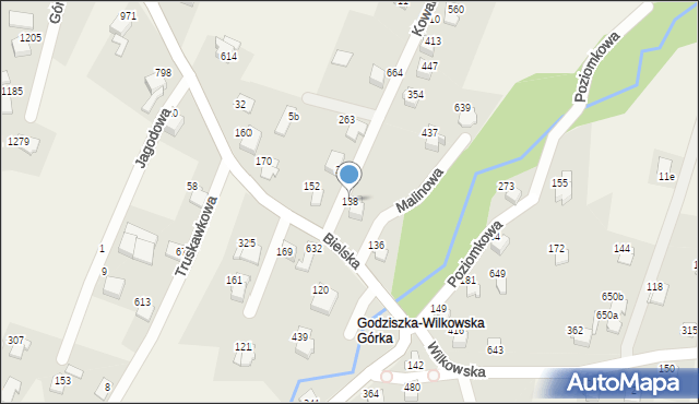 Godziszka, Bielska, 138, mapa Godziszka