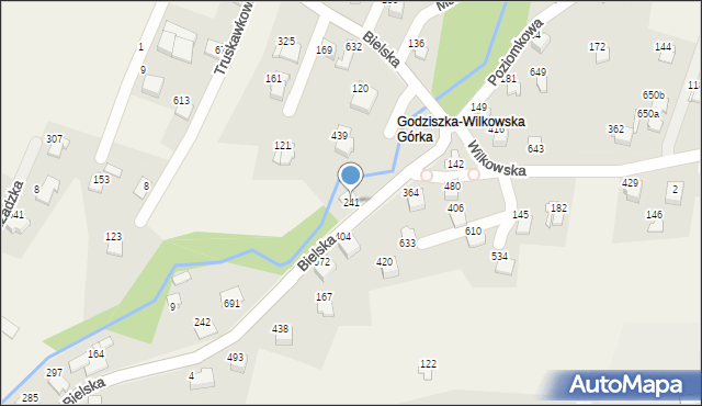 Godziszka, Bielska, 241, mapa Godziszka