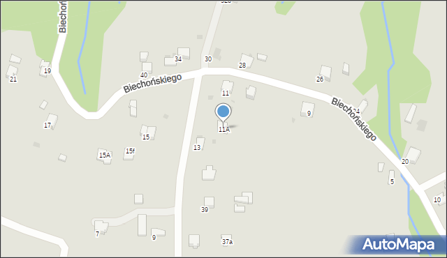 Gorlice, Biechońskiego Wojciecha, 11A, mapa Gorlic