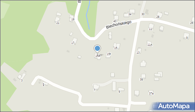 Gorlice, Biechońskiego Wojciecha, 15A, mapa Gorlic