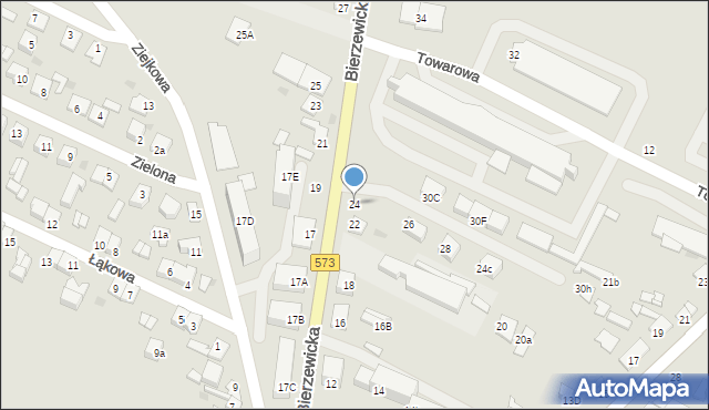 Gostynin, Bierzewicka, 24, mapa Gostynin