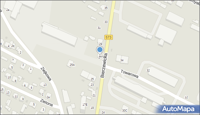 Gostynin, Bierzewicka, 27, mapa Gostynin