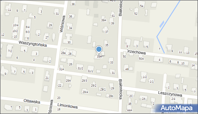 Grabówka, Białostocka, 33A, mapa Grabówka