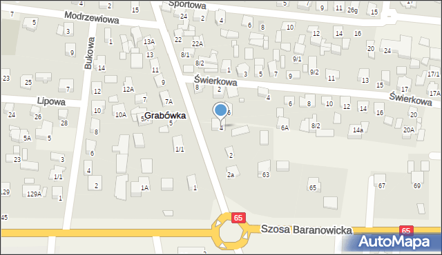 Grabówka, Białostocka, 4, mapa Grabówka