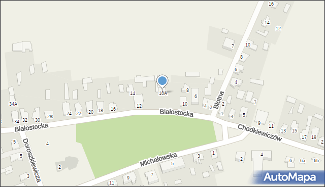 Gródek, Białostocka, 10A, mapa Gródek