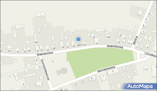 Gródek, Białostocka, 18, mapa Gródek