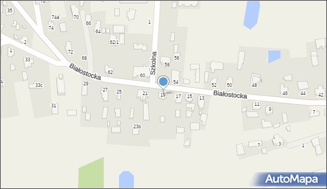 Gródek, Białostocka, 19, mapa Gródek