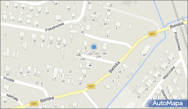 Hajnówka, Bielska, 10B, mapa Hajnówka