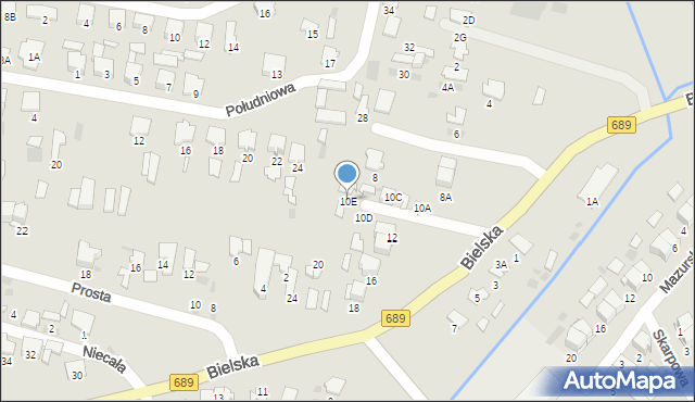 Hajnówka, Bielska, 10E, mapa Hajnówka