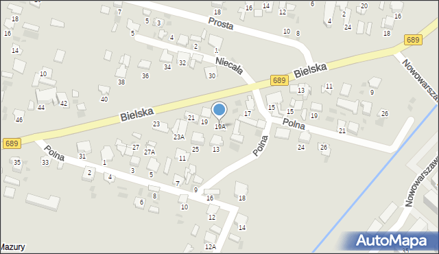 Hajnówka, Bielska, 19A, mapa Hajnówka