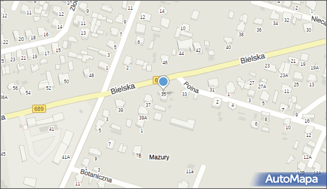 Hajnówka, Bielska, 35, mapa Hajnówka