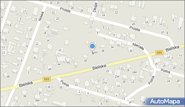 Hajnówka, Bielska, 38, mapa Hajnówka