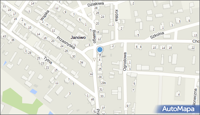 Janowo, Białego Władysława, ks., 6, mapa Janowo