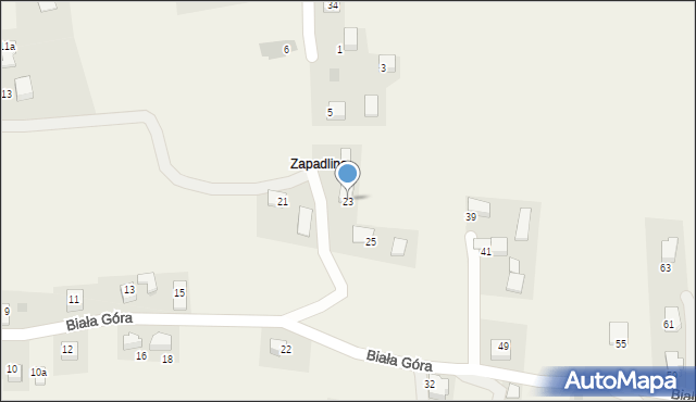 Januszowice, Biała Góra, 23, mapa Januszowice