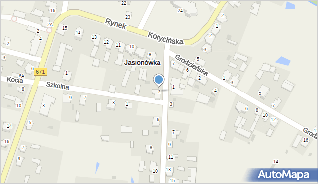 Jasionówka, Białostocka, 2, mapa Jasionówka