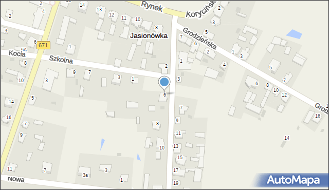 Jasionówka, Białostocka, 6, mapa Jasionówka