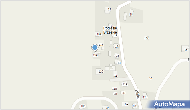 Jawiszowice, Biała, 15A, mapa Jawiszowice