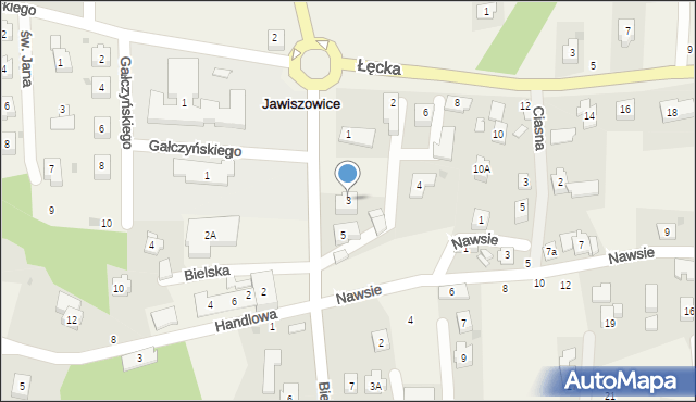 Jawiszowice, Bielska, 3, mapa Jawiszowice