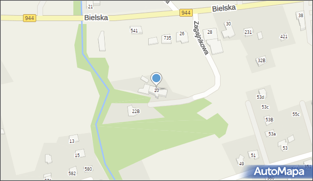 Jaworze, Bielska, 10, mapa Jaworze