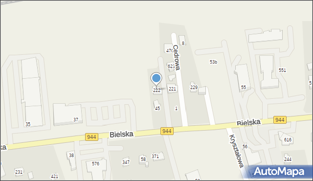 Jaworze, Bielska, 222, mapa Jaworze