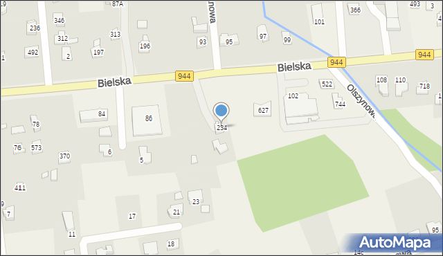 Jaworze, Bielska, 234, mapa Jaworze