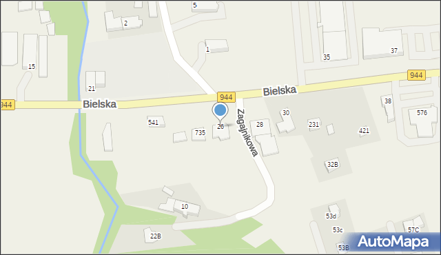 Jaworze, Bielska, 26, mapa Jaworze