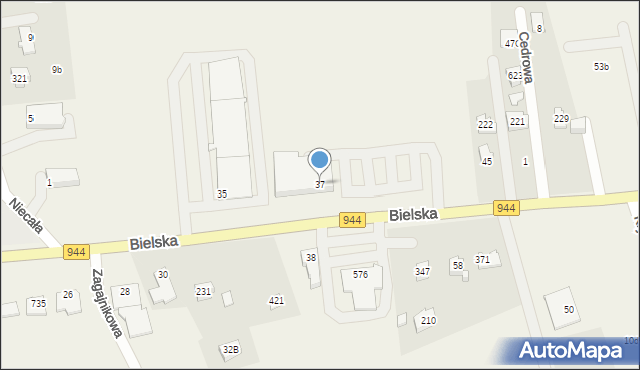 Jaworze, Bielska, 37, mapa Jaworze