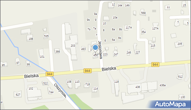 Jaworze, Bielska, 450, mapa Jaworze