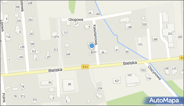 Jaworze, Bielska, 93, mapa Jaworze