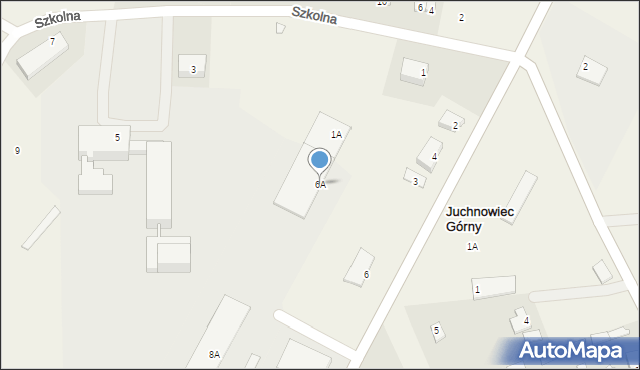 Juchnowiec Górny, Białostocka, 6A, mapa Juchnowiec Górny