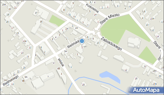 Karczew, Bielińskiego Franciszka, 1, mapa Karczew