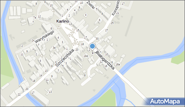 Karlino, Białogardzka, 4, mapa Karlino