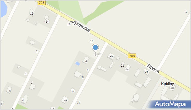 Kębliny, Białe Sady, 2, mapa Kębliny