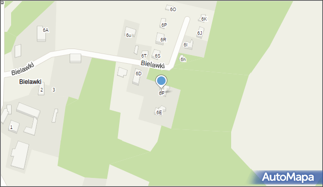 Kistowo, Bielawki, 6F, mapa Kistowo