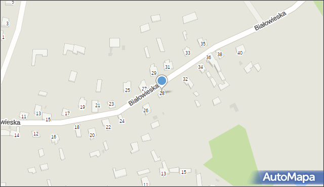 Kleszczele, Białowieska, 28, mapa Kleszczele