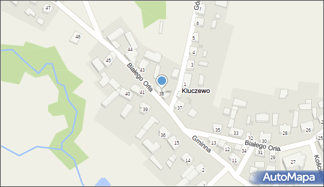 Kluczewo, Białego Orła, 38, mapa Kluczewo