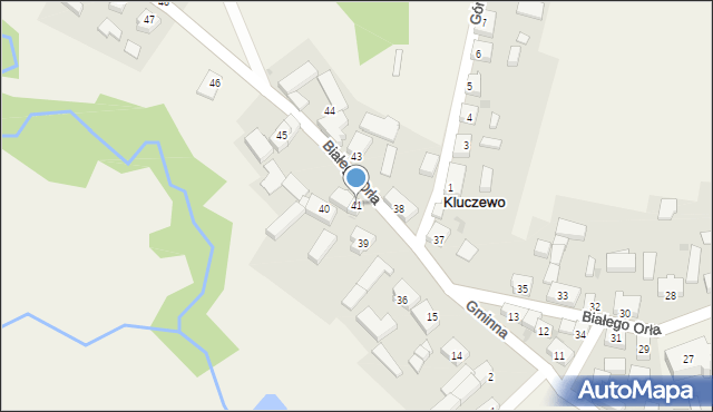 Kluczewo, Białego Orła, 41, mapa Kluczewo