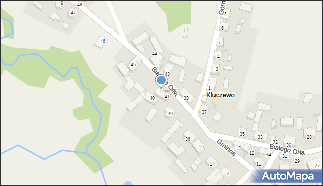 Kluczewo, Białego Orła, 42, mapa Kluczewo