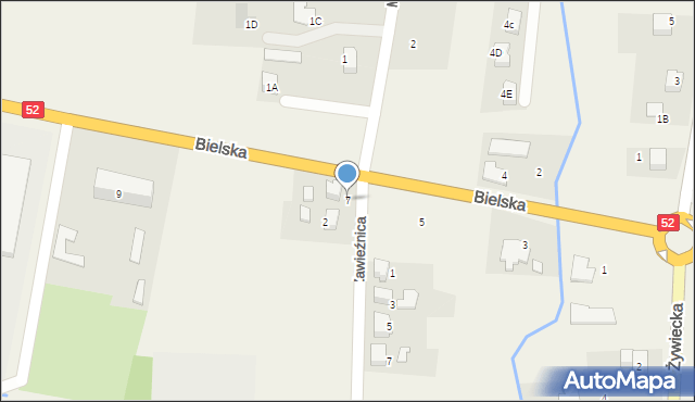 Kobiernice, Bielska, 7, mapa Kobiernice