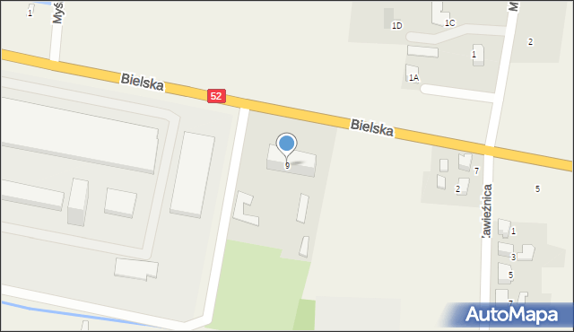 Kobiernice, Bielska, 9, mapa Kobiernice