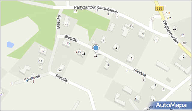 Koleczkowo, Bieszke Ferdynanda, 11, mapa Koleczkowo