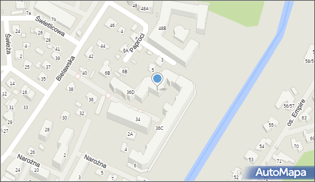 Konstancin-Jeziorna, Bielawska, 36A, mapa Konstancin-Jeziorna