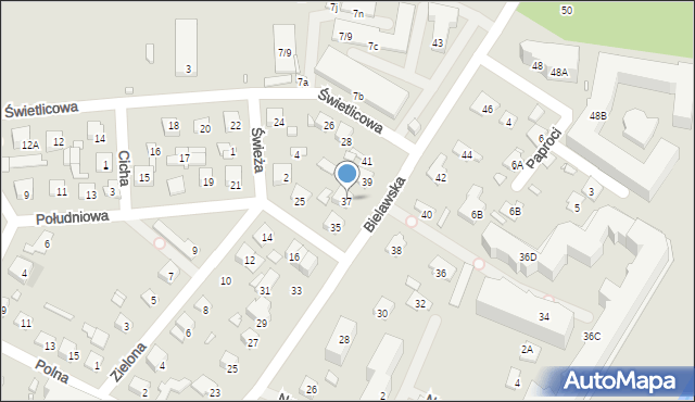 Konstancin-Jeziorna, Bielawska, 37, mapa Konstancin-Jeziorna