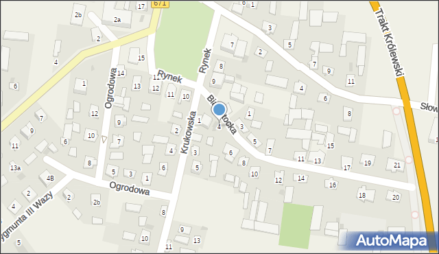 Korycin, Białostocka, 4, mapa Korycin